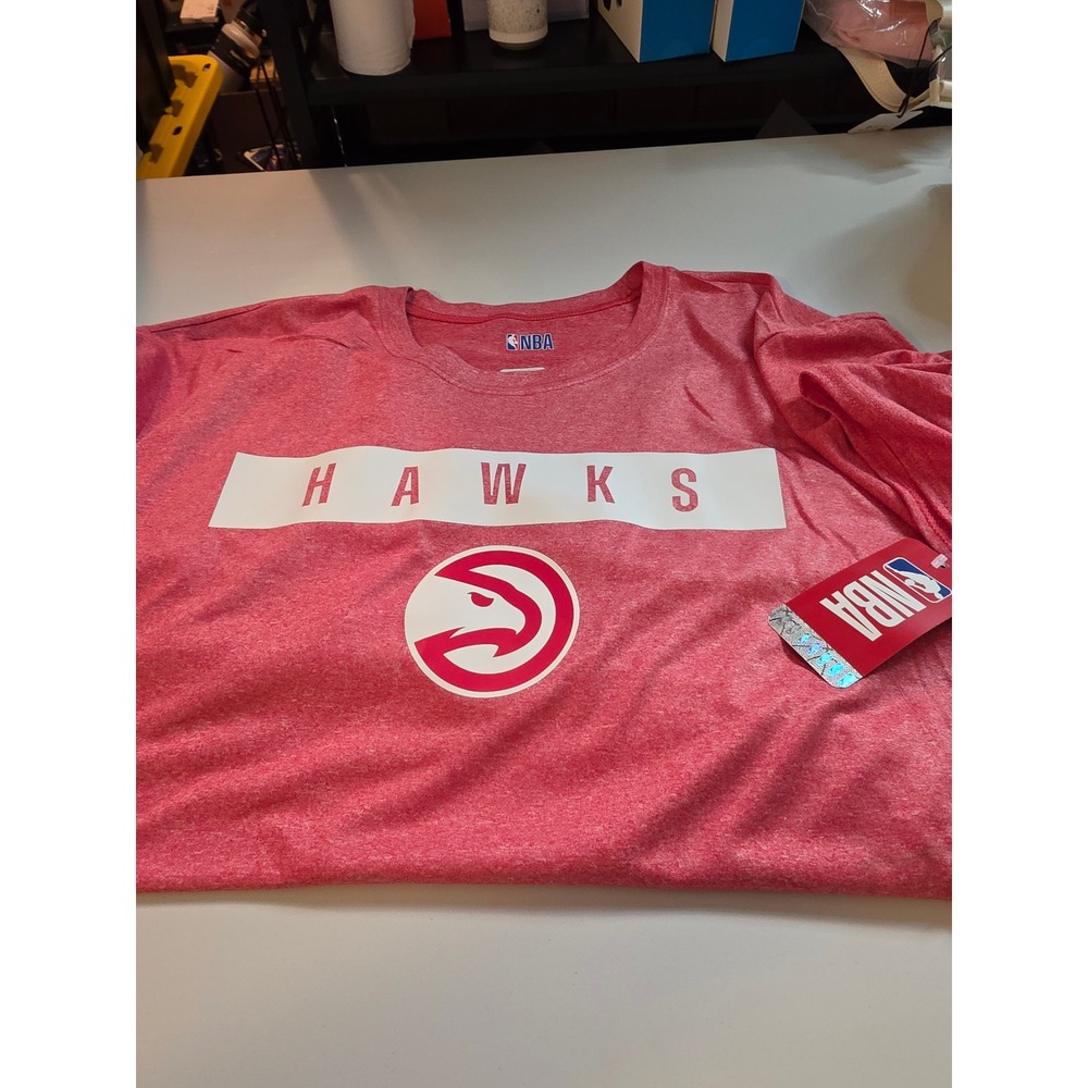 NBA Atlanta Hawks T-Shirt Mens 2XL Red Heather Short Sleeve Logo Graphic Tee NEW